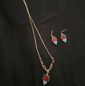 Avon necklace and earring set
